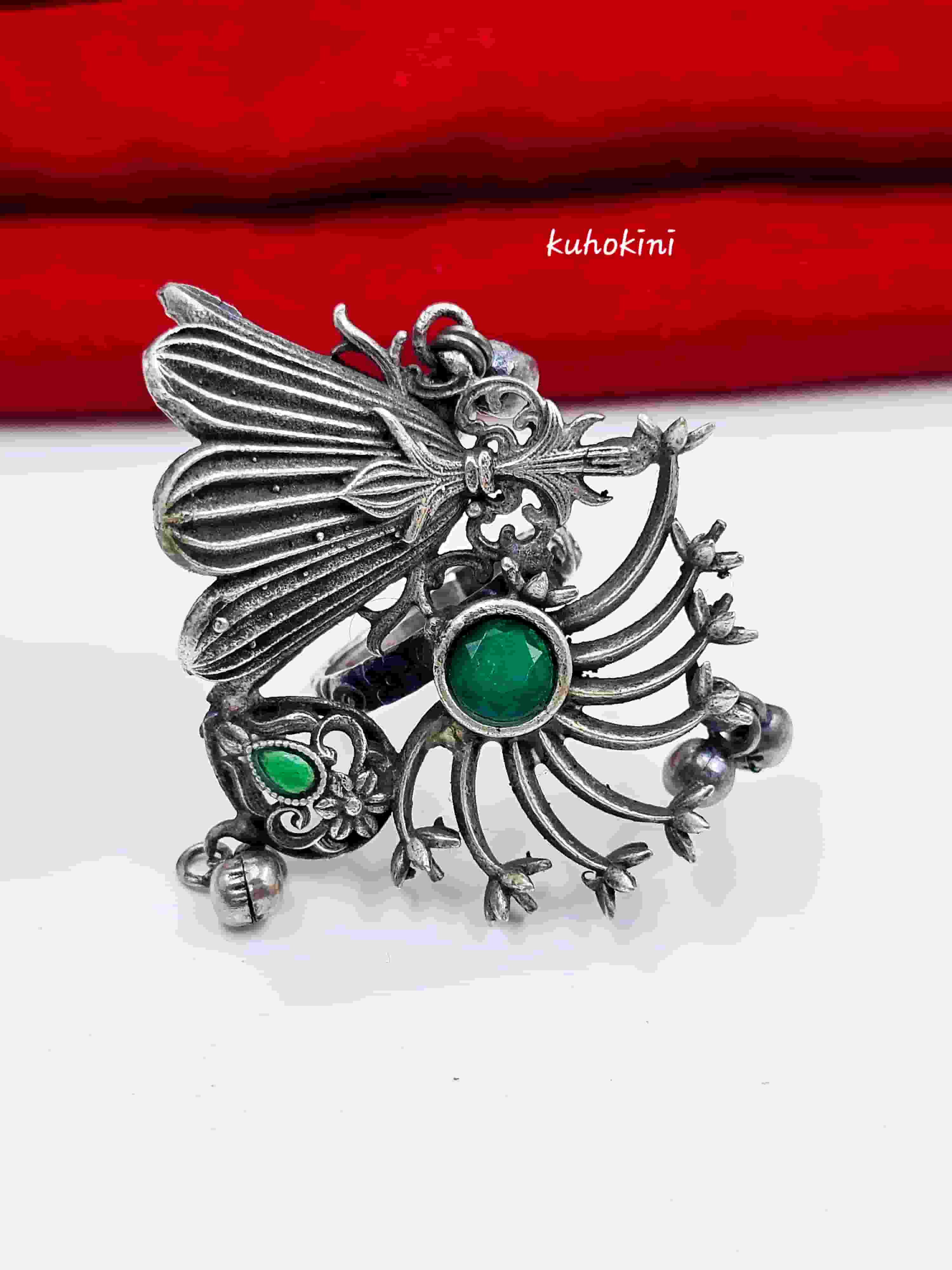 Kuhokini 'Bumblebee Blossom' Adjustable SLA Ring